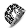 Free shipping stainless steel chrome brand hearts ring vintage jewelry men  Accessories Punk Rock Party wholesale