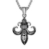 Yunsion Fashion Chrome Hearts Titanium and Stainless Steel Punk Pendant Necklace Accessories Chain Size 22-30 Inch 1 Piece